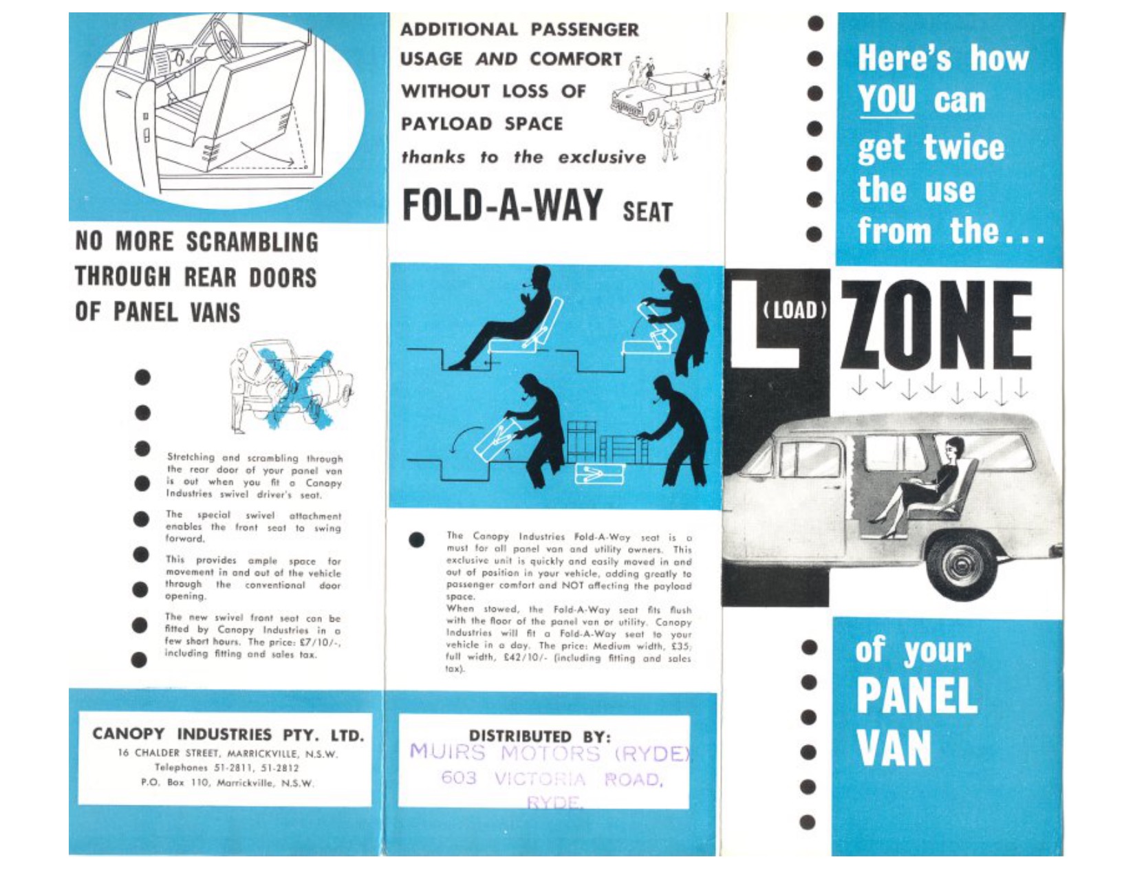 1960 Holden FB Load Zone Brochure Page 1